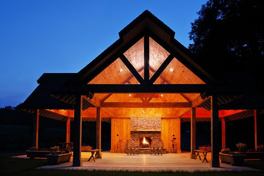 Outdoor Pavillion with Fireplace